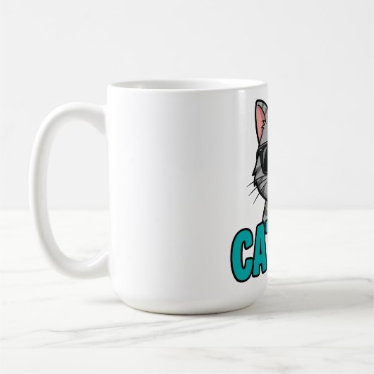 Kattenvader Tabby Kat Zonnebril Mok (Links)