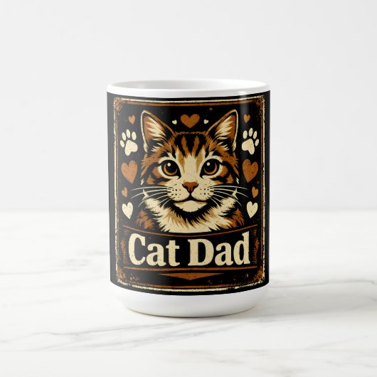 Kattenvader – Trots Feline Vader Humor Liefde Koffiemok (Center)