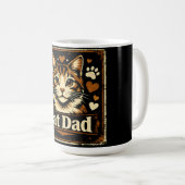 Kattenvader – Trots Feline Vader Humor Liefde Koffiemok (Voorkant rechts)