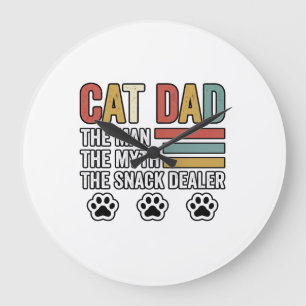 Kattenvader Vintage Grappig Snack Dealer T-shirt O Grote Klok