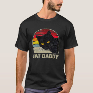 Kattenvader Vintage Kat 80s Retro Stijl Voor Manne T-shirt