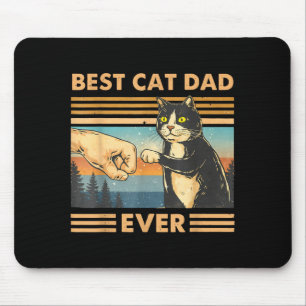 Kattenvader vintage kat vuiststoot grappige katten muismat