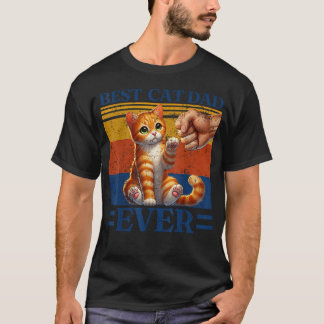 Kattenvader Vintage Tabby Kattenvader Oranje T-shirt