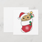 Kattenvakantiecar met kerstwintersneeuw feestdagenkaart (Voorkant / Achterkant)