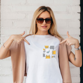 Kattenval Lollig Schattig Chaos Katten Kunst T-shirt