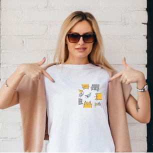 Kattenval Lollig Schattig Chaos Katten Kunst T-shirt