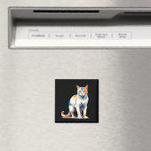 Kattenvectorkunst met levendige kleuren magneet (Insitu (Vaatwasser))