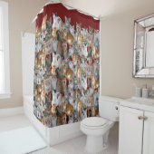 Kattenvergaderpunt - schattig douchegordijn (In situ)