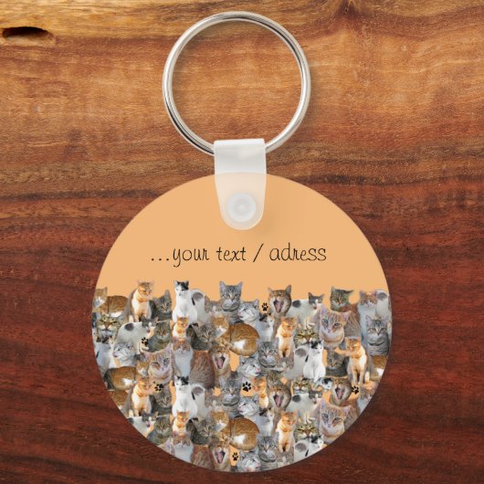 Kattenvergaderpunt - schattig sleutelhanger (Achterkant)