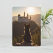 Kattenverhalen en kastelen - Felini's Beierse onts Feestdagenkaart (Staand voorkant)