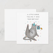 Kattenverjaardag Kaart (Voorkant / Achterkant)