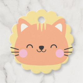 Kattenverjaardag Kinder kunst Bedankjes Labels