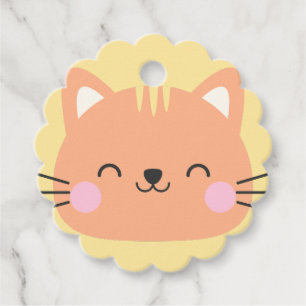 Kattenverjaardag Kinder kunst Bedankjes Labels