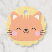 Kattenverjaardag Kinder kunst Bedankjes Labels (Voorkant)