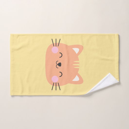Kattenverjaardag Kinder kunst Handdoek (Handdoek)