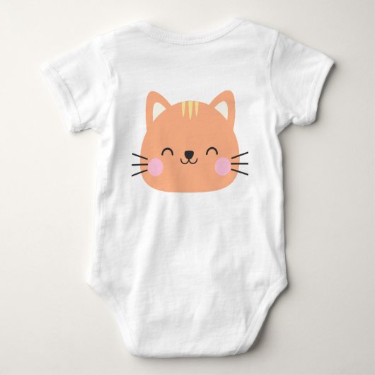 Kattenverjaardag Kinder kunst Romper (Achterkant)