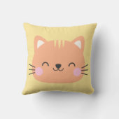 Kattenverjaardag Kinderen Kunst Kussen (Achterkant)