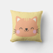 Kattenverjaardag Kinderen Kunst Kussen (Voorkant)