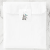 Kattenverjaardag Vierkante Sticker (Tas)