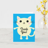 Kattenverjaardagsfeestje Kaart (Gele Bloem)