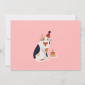 Kattenverjaardagsfeestje Kaart (Achterkant)