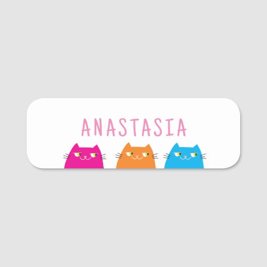 Kattenverjaardagsfeestje Naamplaatje (Voorkant)