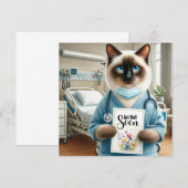 Kattenverpleegkundige met bloemenpracht met Get we (Voorkant / Achterkant)