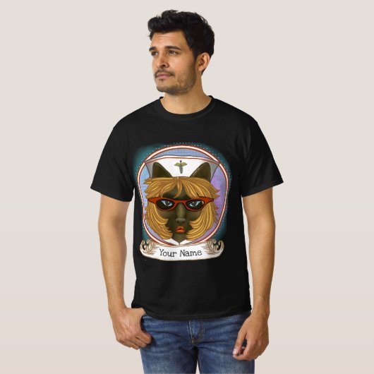 Kattenverpleegkundige T-shirt (Voorkant volledig)