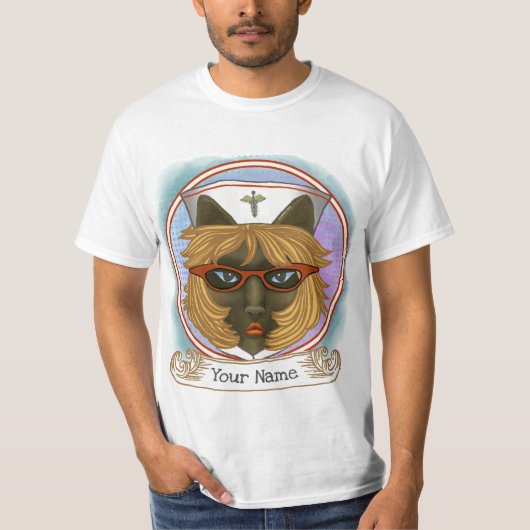 Kattenverpleegkundige T-shirt (Voorkant)