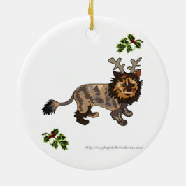 Kattenversiering van rendieren Kat cartoon Keramisch Ornament