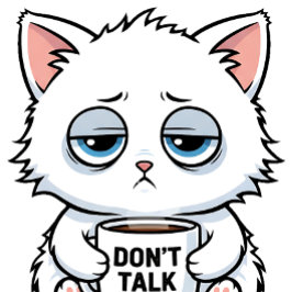 Kattenverslaafde aan koffie t-shirt
