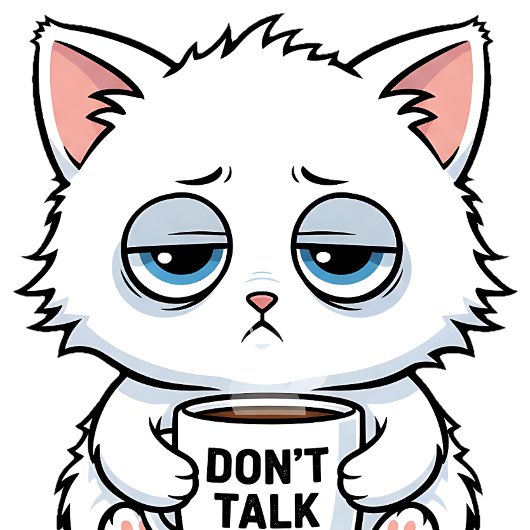 Kattenverslaafde aan koffie t-shirt