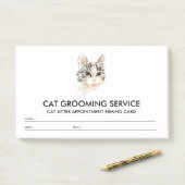 Kattenverzorger Huisdier Oppasser Kitten Logo Post-it® Notes (Op bureau)