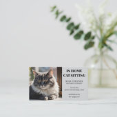 Kattenverzorging en -diensten visitekaartje (Staand voorkant)
