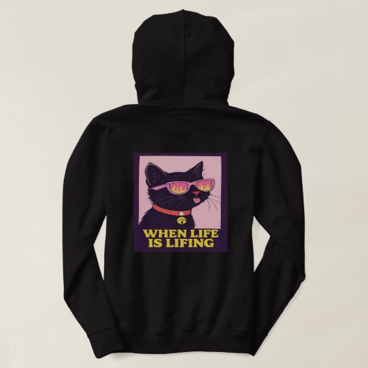 Kattenvibes Dames Hoodie (Design achterkant)