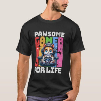 Kattenvideogame Grafisch Voor Mannen Jongens Vrouw T-shirt