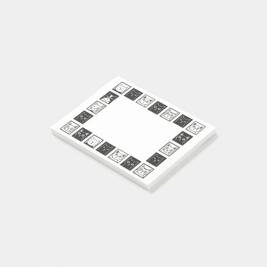 kattenvierkant post-it® notes (Schuin)