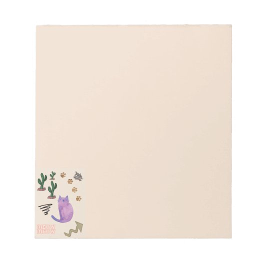 Kattenvis Cactus Notitieblok (Voorkant)