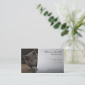 Kattenvisitekaartje, dierenarts visitekaartje (Staand voorkant)