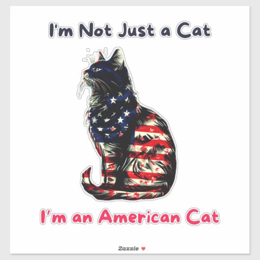 Kattenvlag Amerika Sticker (Vel)