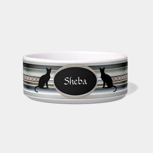  kattenvoer Bowl in wit HAMbWG Voerbakje (Voorkant)