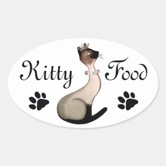 Kattenvoer Label Stickers (Voorkant)
