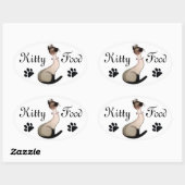 Kattenvoer Label Stickers (Vel)