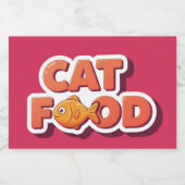 Kattenvoer, Sticker voor voedselcontainer, door Na (Enkel label)