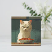 Kattenvoerstaking Kaart (Staand voorkant)