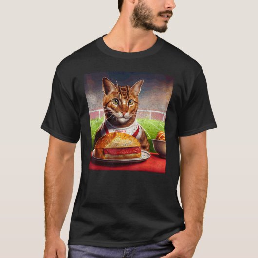Kattenvoetbal Biefstuk T-shirt (Voorkant)