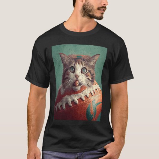 Kattenvoetbal Donut T-shirt (Voorkant)