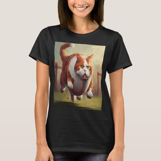 Kattenvoetbal spek en eieren t-shirt (Voorkant)