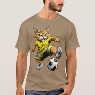Kattenvoetbal vrienden t-shirt