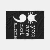 Kattenvorm Semicolon Gift Zelfmoord Preventie Awar Fleece Deken (Voorkant (Horizontaal))